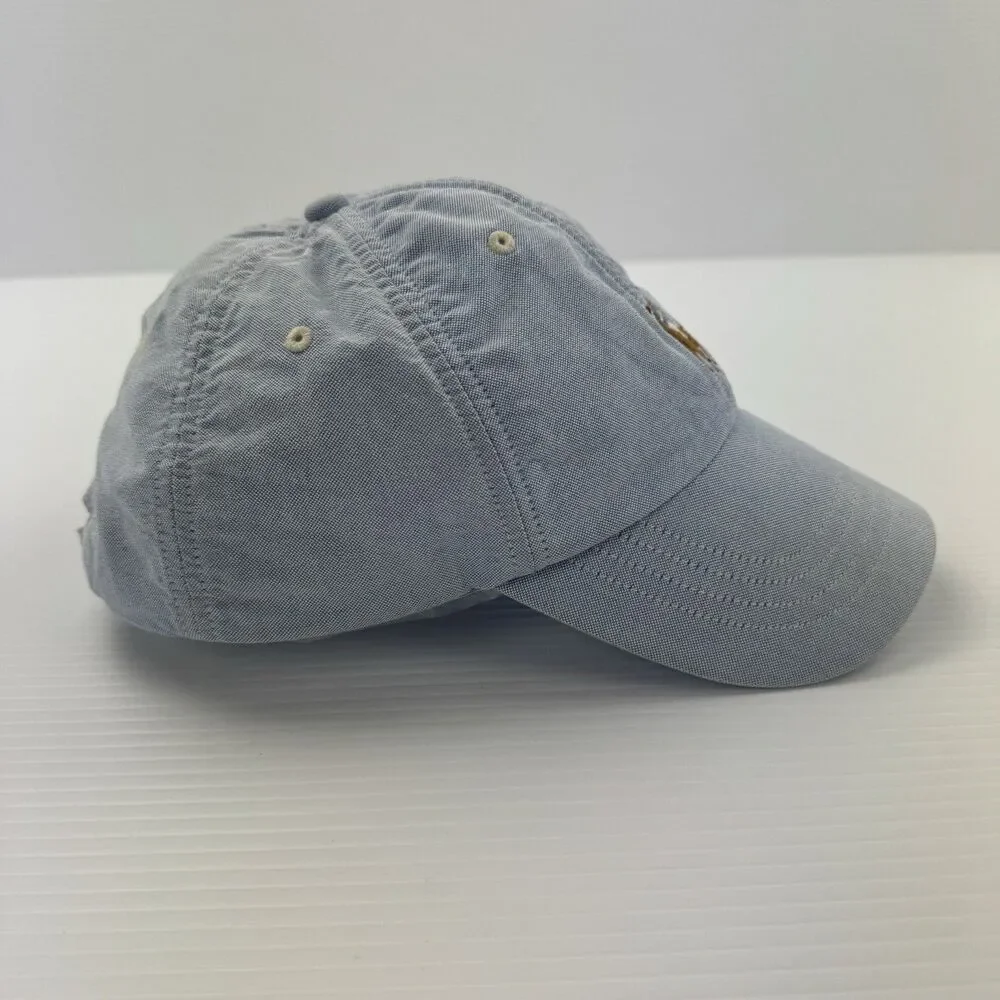 Polo Ralph Lauren Denim Blue Cotton Polo Player Adjustable Baseball Cap Hat